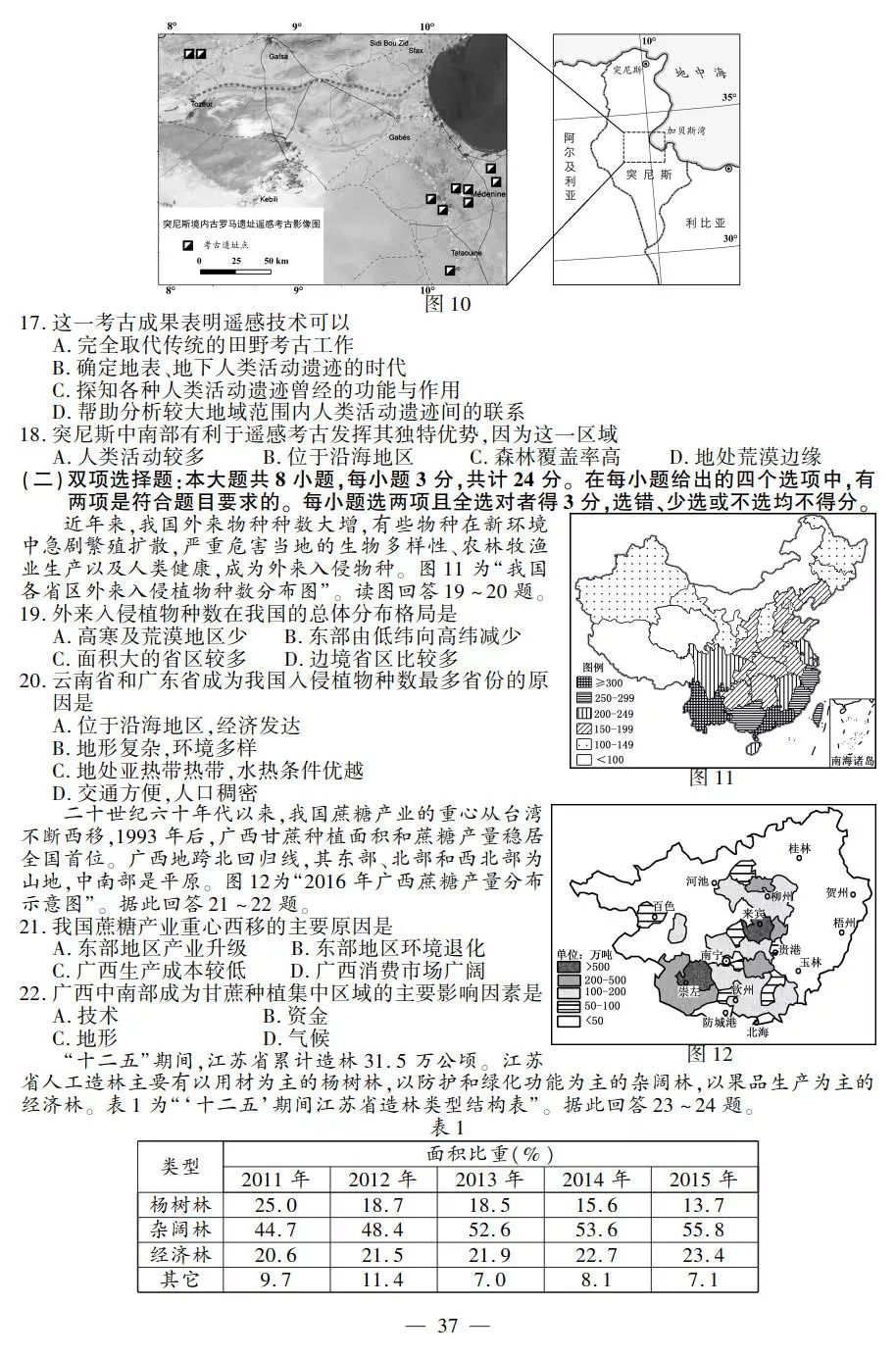 最新高考试卷地理，探索、挑战与趋势分析