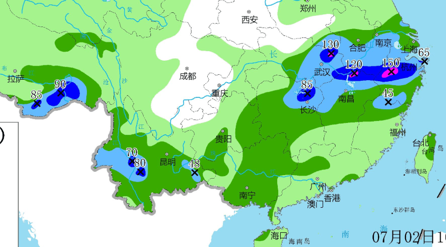 最新24小时暴雨天气预报